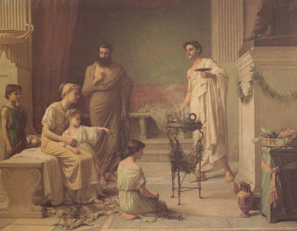 John William Waterhouse Sick Child brought into the Temple of Aesculapius (mk41)